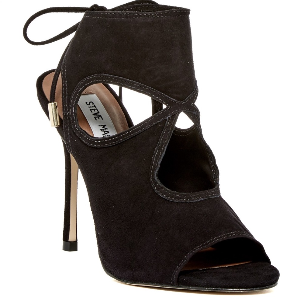 Steve Madden black Suede lace up heels